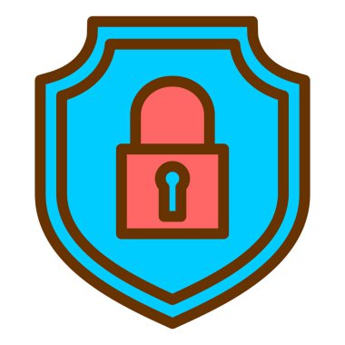 kalkan ikon vektör illüstrasyonu