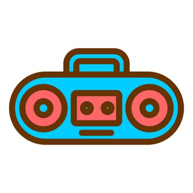 Müzik. Web simgesi basit illüstrasyon