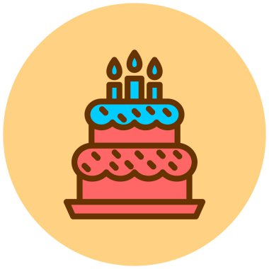 Doğum günü pastası. Basit tasarım