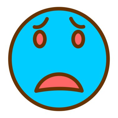 Üzgün surat. Web simgesi