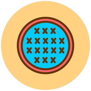 Kurabiye. Web simgesi basit illüstrasyon