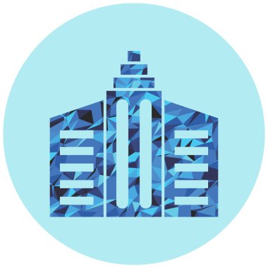 Bina. Web simgesi basit illüstrasyon