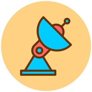 Uydu. Web simgesi basit illüstrasyon