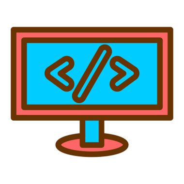 Bilgisayar ekranı. Web simgesi