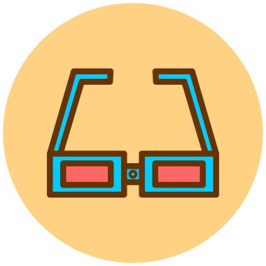 Gözlük. Web simgesi basit illüstrasyon