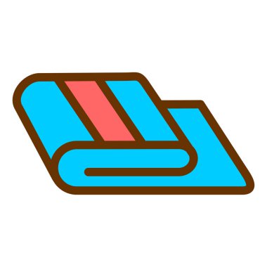 Tek bir mavi ve beyaz halının vektör çizimi