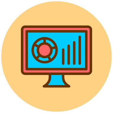 Bilgisayar. Web simgesi basit illüstrasyon