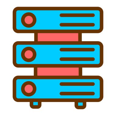 veritabanı. Web simgesi basit illüstrasyon