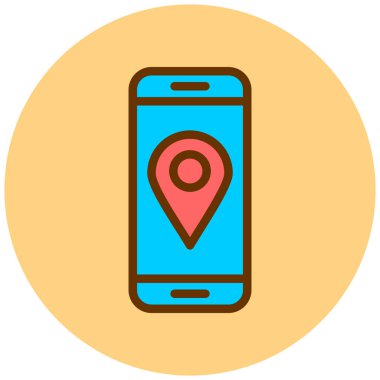 Cep telefonu. Web simgesi basit illüstrasyon