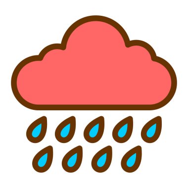 Yağmur. Web simgesi basit tasarım