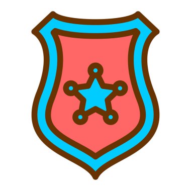 kalkan ikon vektör illüstrasyonu