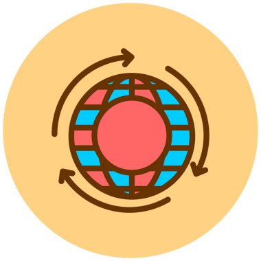 Küre. Web simgesi basit illüstrasyon