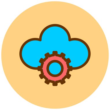 Bulut. Web simgesi basit illüstrasyon