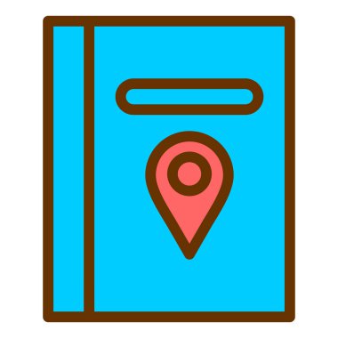 Harita. Web simgesi basit illüstrasyon