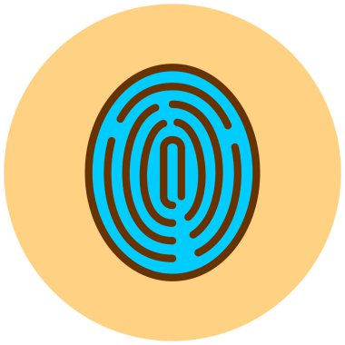 Parmak izi. Web simgesi basit illüstrasyon