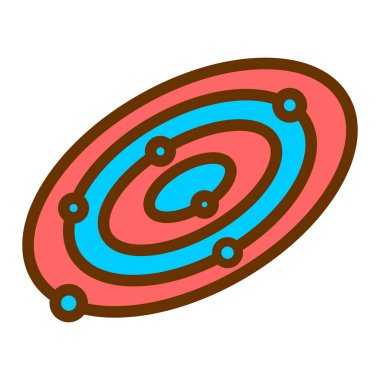 Dairesel bir simgenin vektör illüstrasyonu