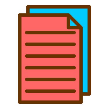 Belge. Web simgesi basit illüstrasyon