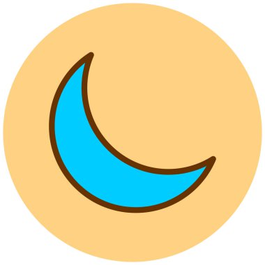 Ay. Web simgesi basit illüstrasyon