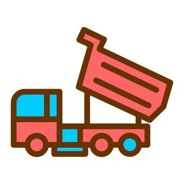 Kamyon. Web simgesi basit illüstrasyon