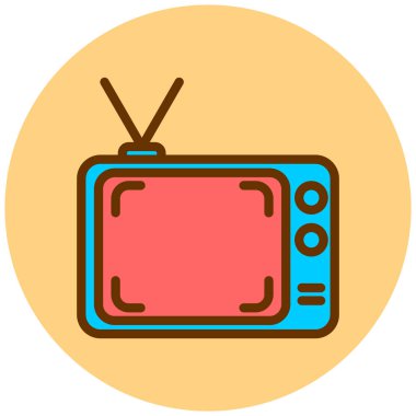 Televizyon. Web simgesi basit illüstrasyon