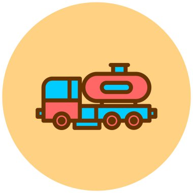 Kamyon. Web simgesi basit illüstrasyon