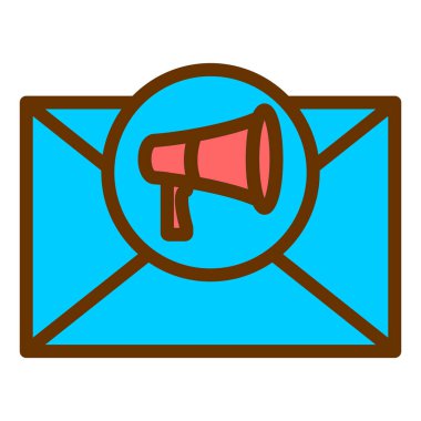 Megafon. Web simgesi basit illüstrasyon