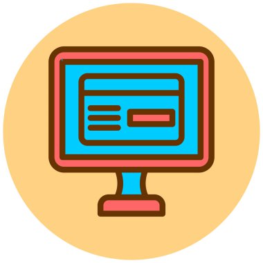 vektör lcd simgesi illüstrasyonu