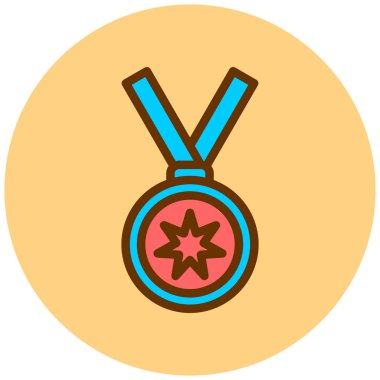 Madalya. Web simgesi basit illüstrasyon