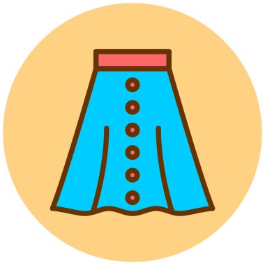 Etek. Web simgesi basit illüstrasyon