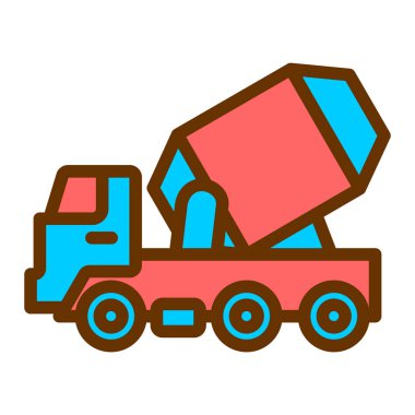 İnşaat. Web simgesi basit illüstrasyon