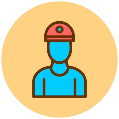 Modern işçinin vektör çizimi