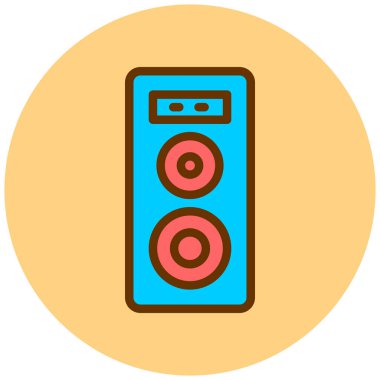 Konuşmacı. Web simgesi basit illüstrasyon