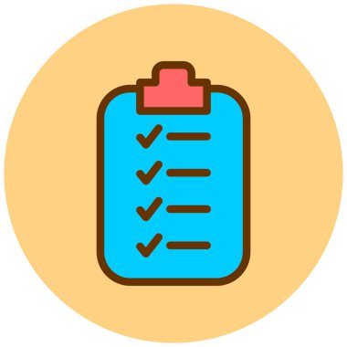 Kontrol listesi. Web simgesi basit illüstrasyon