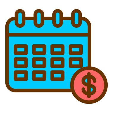 Takvim simgesi vektör illüstrasyonu