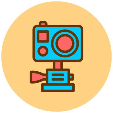 Kamera. Web simgesi basit illüstrasyon