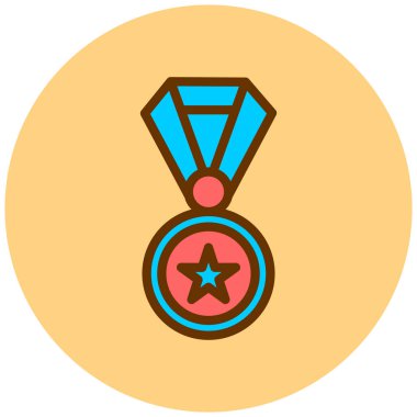 Madalya. Web simgesi basit illüstrasyon