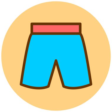 Şort. Web simgesi basit illüstrasyon