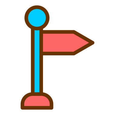 Bayrak. Web simgesi basit illüstrasyon