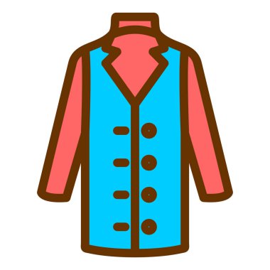 Ceket. Web simgesi basit illüstrasyon