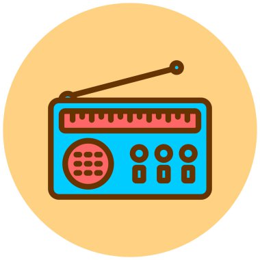 Radyo. Web simgesi basit tasarım