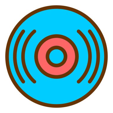 CD mi? Web simgesi basit illüstrasyon