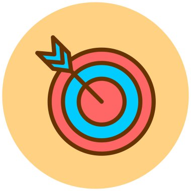 Hedef. Web simgesi basit illüstrasyon