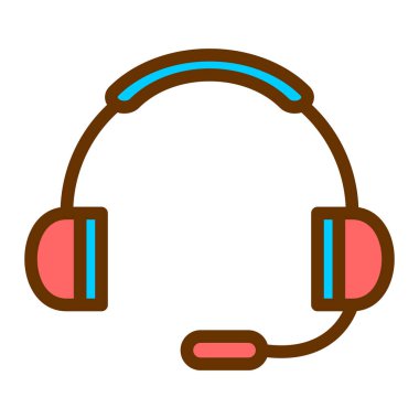 Kulaklık. Web simgesi basit tasarım