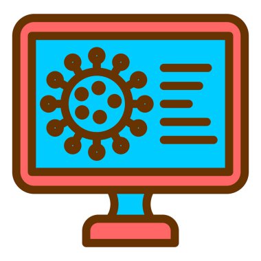 Virüs. Web simgesi basit illüstrasyon