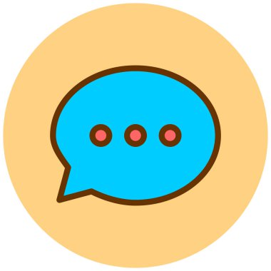 Konuş. Web simgesi basit illüstrasyon