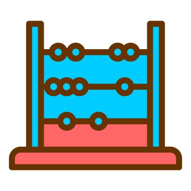 Abaküs. Web simgesi basit illüstrasyon