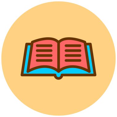 Kitap. Web simgesi basit illüstrasyon