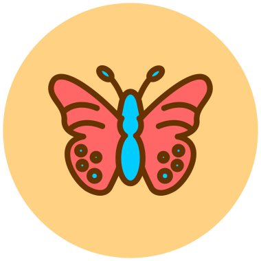 Kelebek. Web simgesi basit illüstrasyon