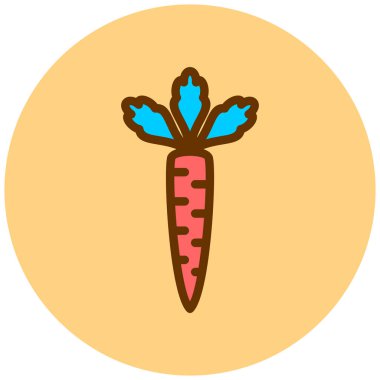 Havuç. Web simgesi basit illüstrasyon