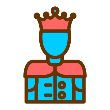 Taç simgesi vektör illüstrasyonunda kral